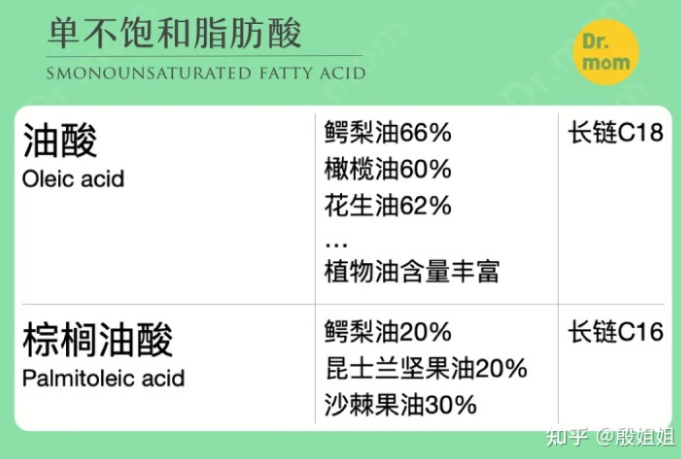 典型脂肪酸及植物油